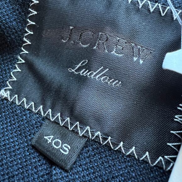 J Crew Ludlow Slim Fit Suit Jacket In English Cotton Wool Blend 40S Navy - Picture 4 of 16